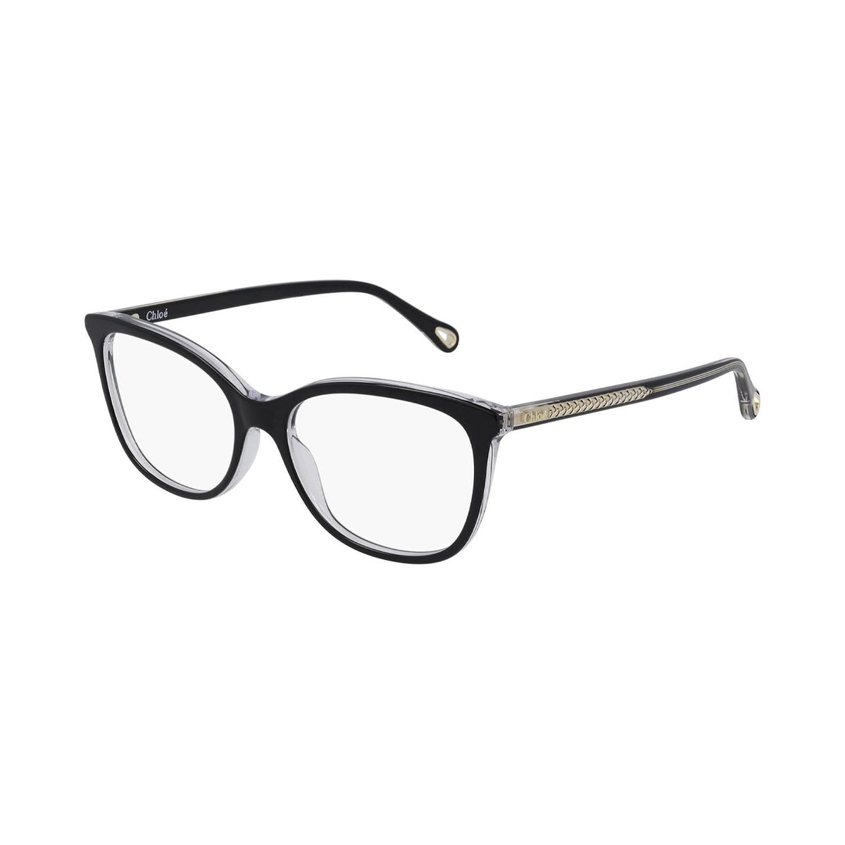 Chloé Women's Sunglasses Spring Summer 2021 Black Transparent Demo Lens Demo Lens Crystal CH0013O 008