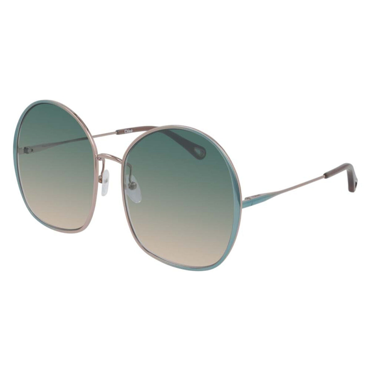 Chloé Women's Sunglasses Spring Summer 2021 Blue Green Nylon Nylon Shiny CH0014S 002
