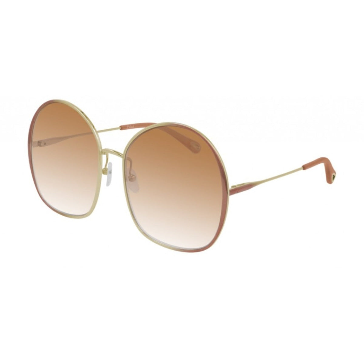 Chloé Women's Sunglasses Spring Summer 2021 Nude Orange Nylon Nylon Shiny CH0014S 004