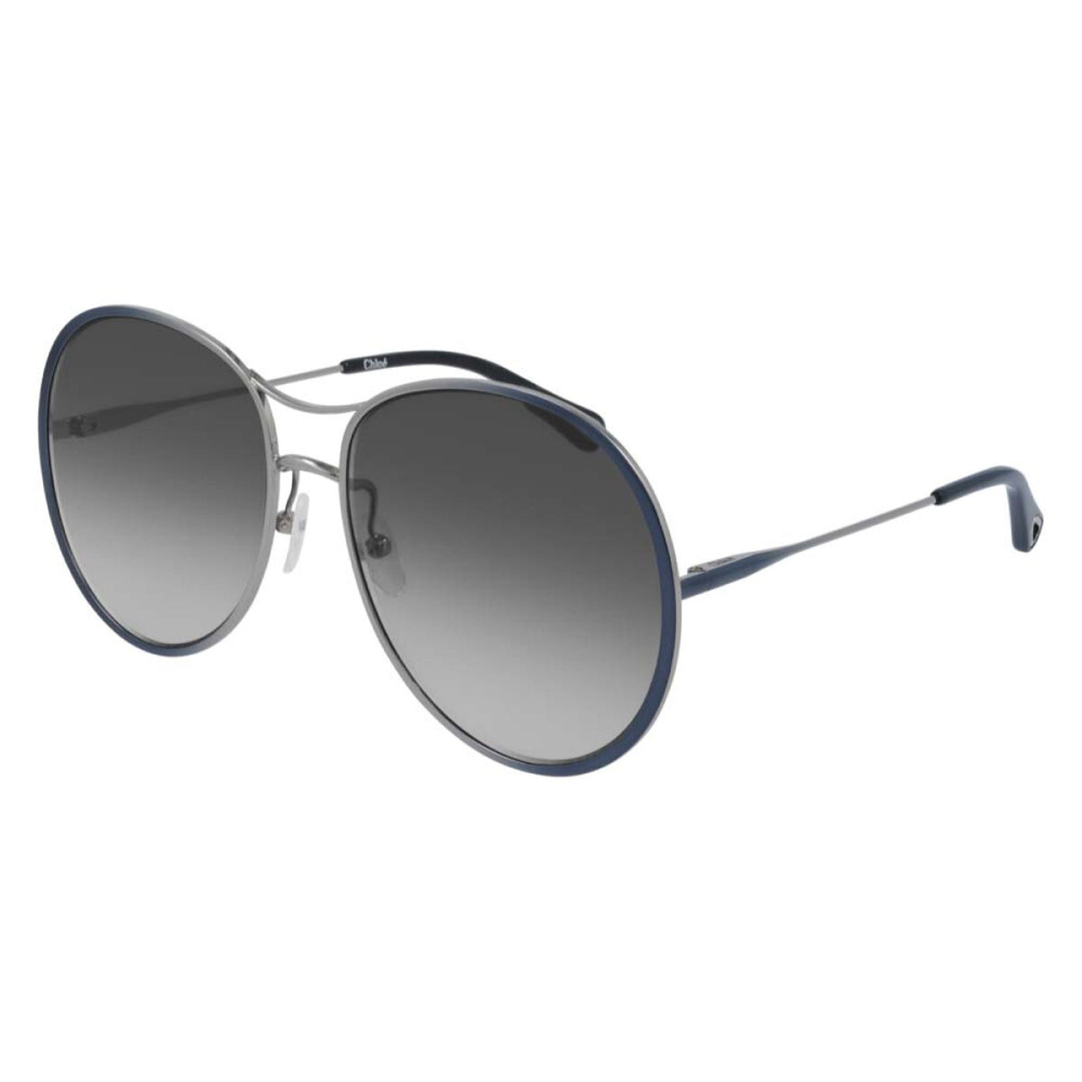 Chloé Women's Sunglasses Spring Summer 2021 Blue Grey Nylon Nylon Shiny CH0016S 001