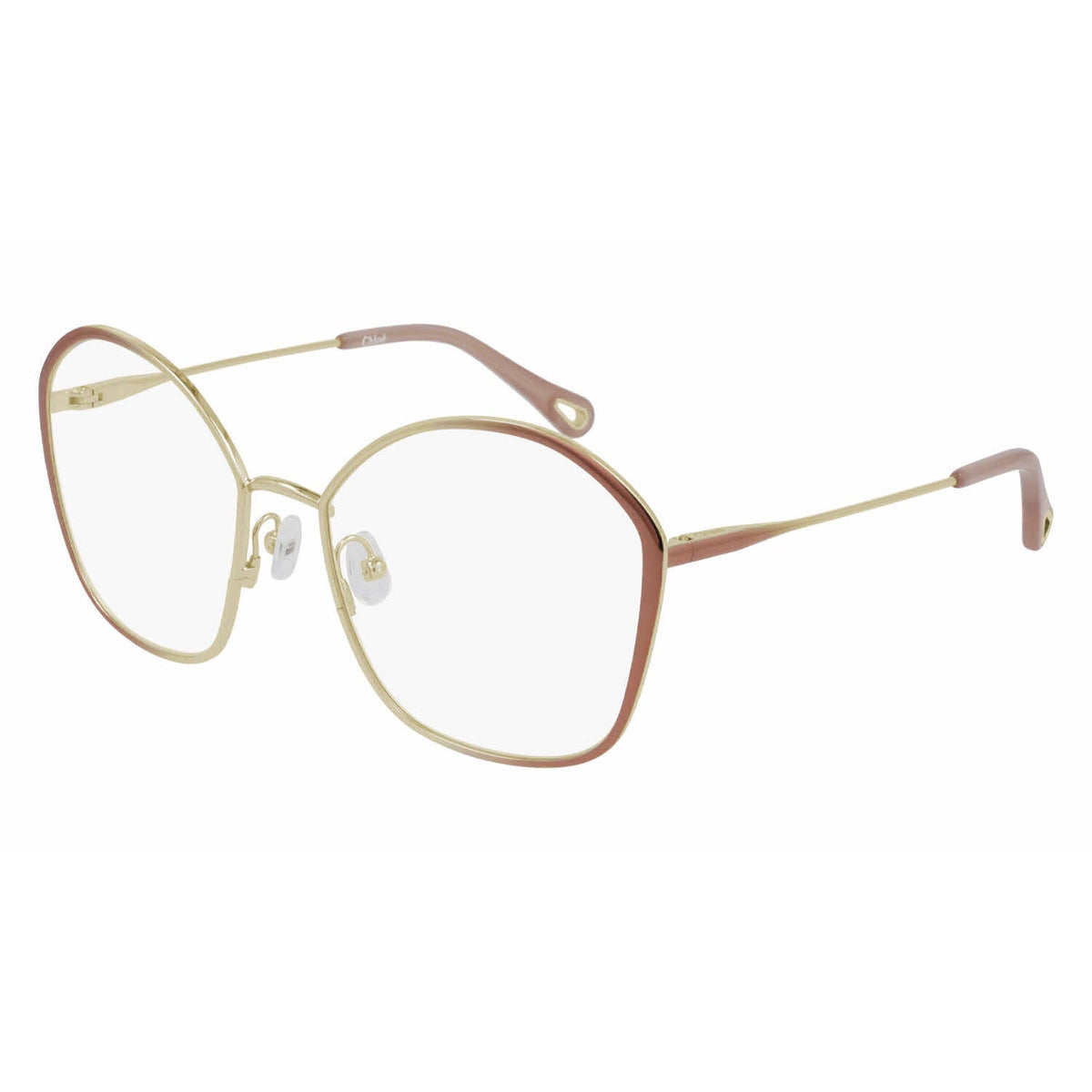 Chloé Women's Sunglasses Spring Summer 2021 Nude Transparent Demo Lens Demo Lens Shiny CH0017OA 003