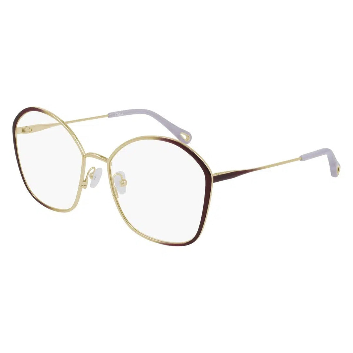 Chloé Women's Sunglasses Spring Summer 2021 Nude Transparent Demo Lens Demo Lens Shiny CH0017OA 004
