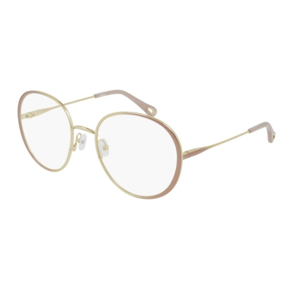 Chloé Women's Sunglasses Spring Summer 2021 Nude Transparent Demo Lens Demo Lens Shiny CH0018O 002