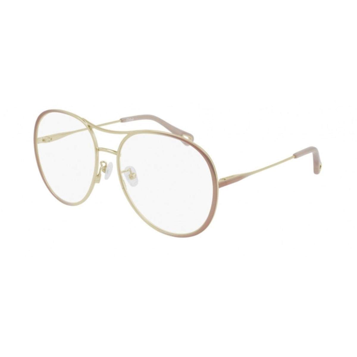 Chloé Women's Sunglasses Spring Summer 2021 Nude Transparent Demo Lens Demo Lens Shiny CH0019O 003