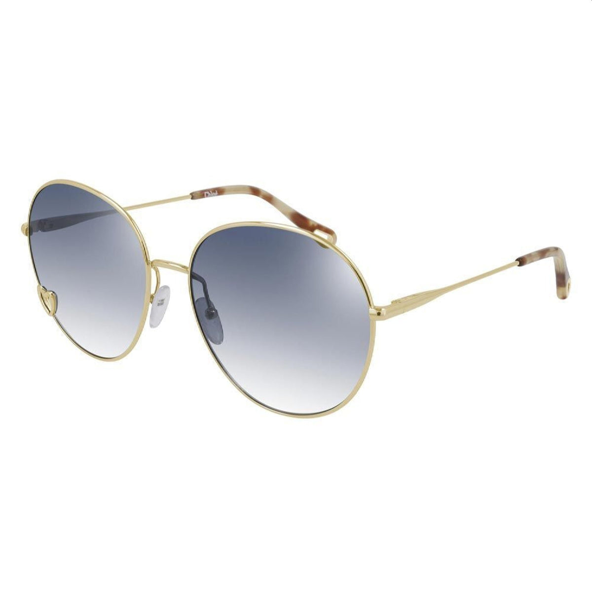 Chloé Women's Sunglasses Spring Summer 2021 Gold Blue Nylon Nylon Shiny CH0027S 002