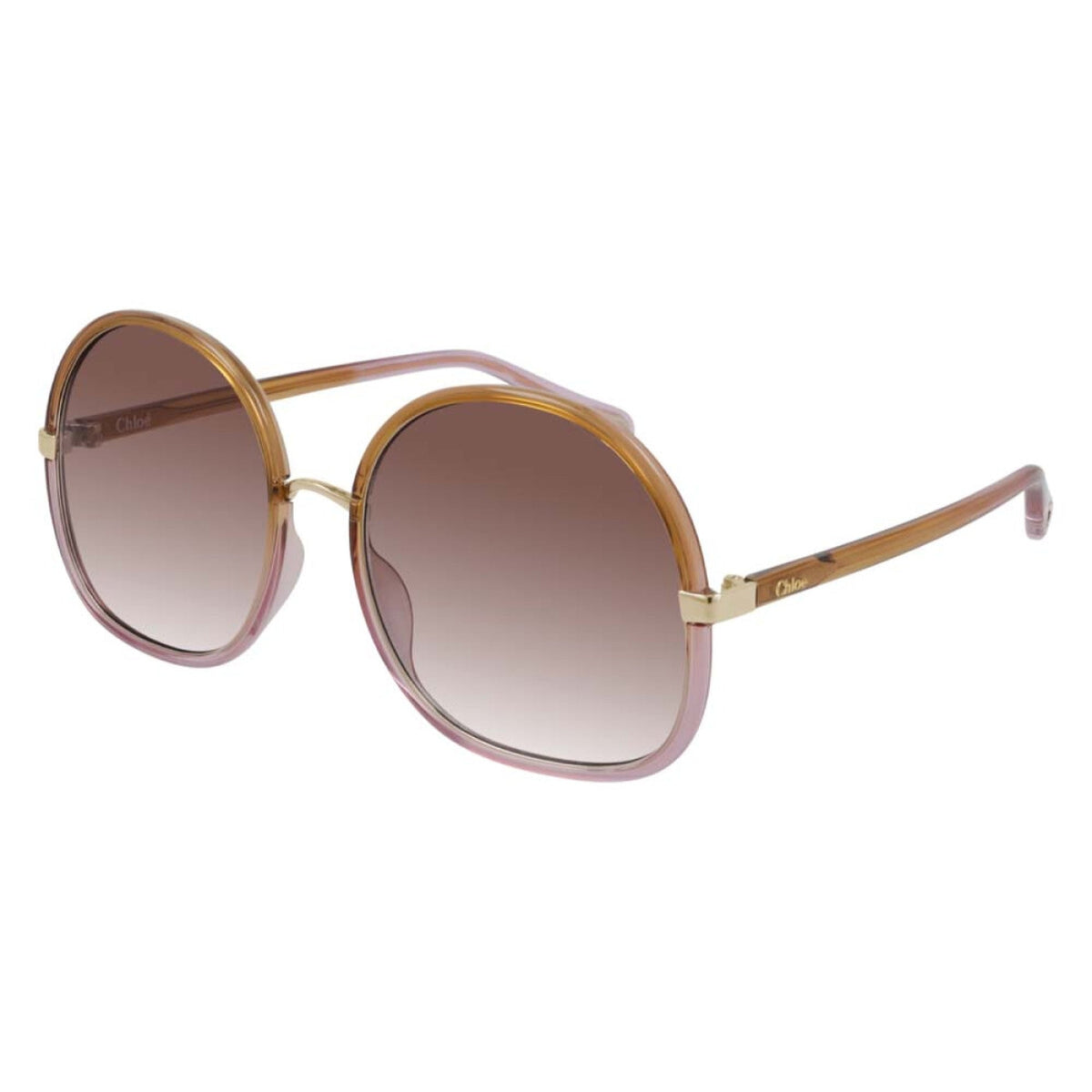 Chloé Women's Sunglasses Spring Summer 2021 Yellow Orange Nylon Nylon Shiny CH0029S 002
