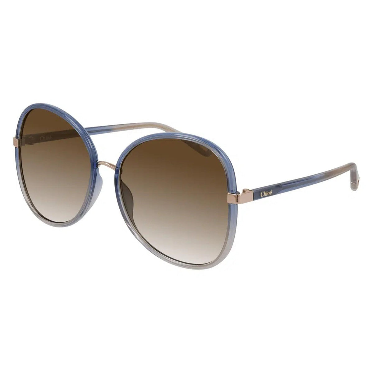 Chloé Women's Sunglasses Spring Summer 2021 Blue Brown Nylon Nylon Nude CH0030SA 002