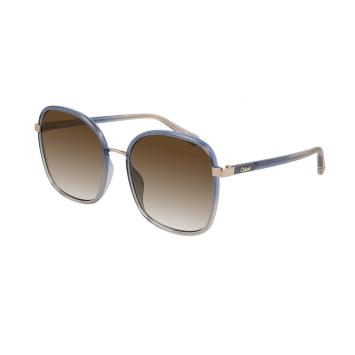 Chloé Women's Sunglasses Spring Summer 2021 Blue Brown Nylon Nylon Nude CH0031S 003