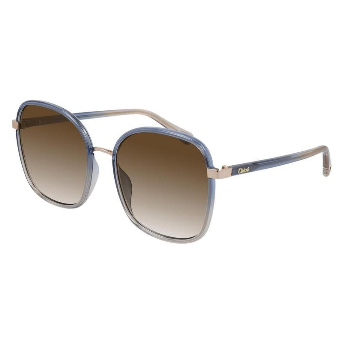 Chloé Women's Sunglasses Spring Summer 2021 Blue Brown Nylon Nylon Nude CH0031SA 003