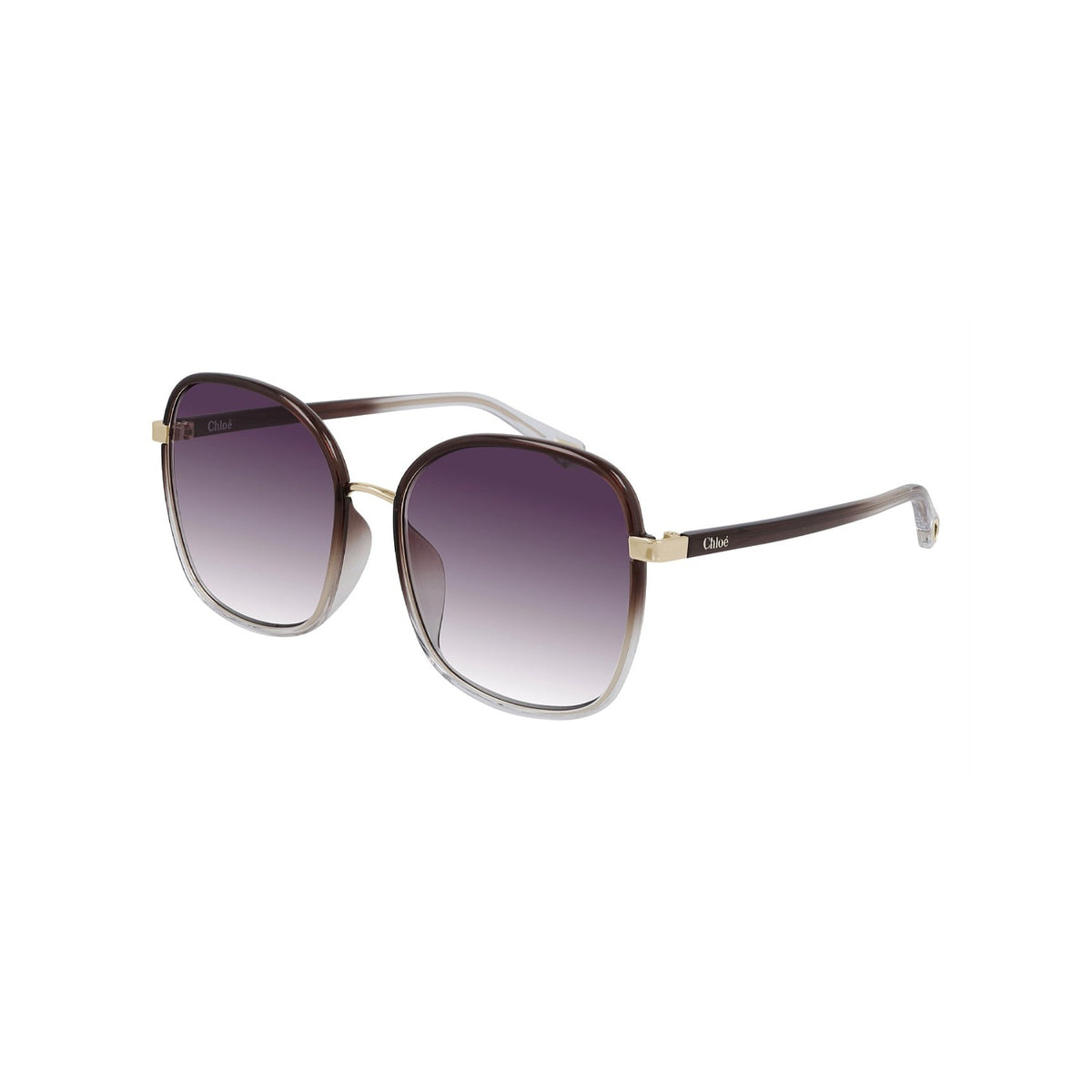 Chloé Women's Sunglasses Spring Summer 2021 Brown Violet Nylon Nylon Crystal CH0031SA 004