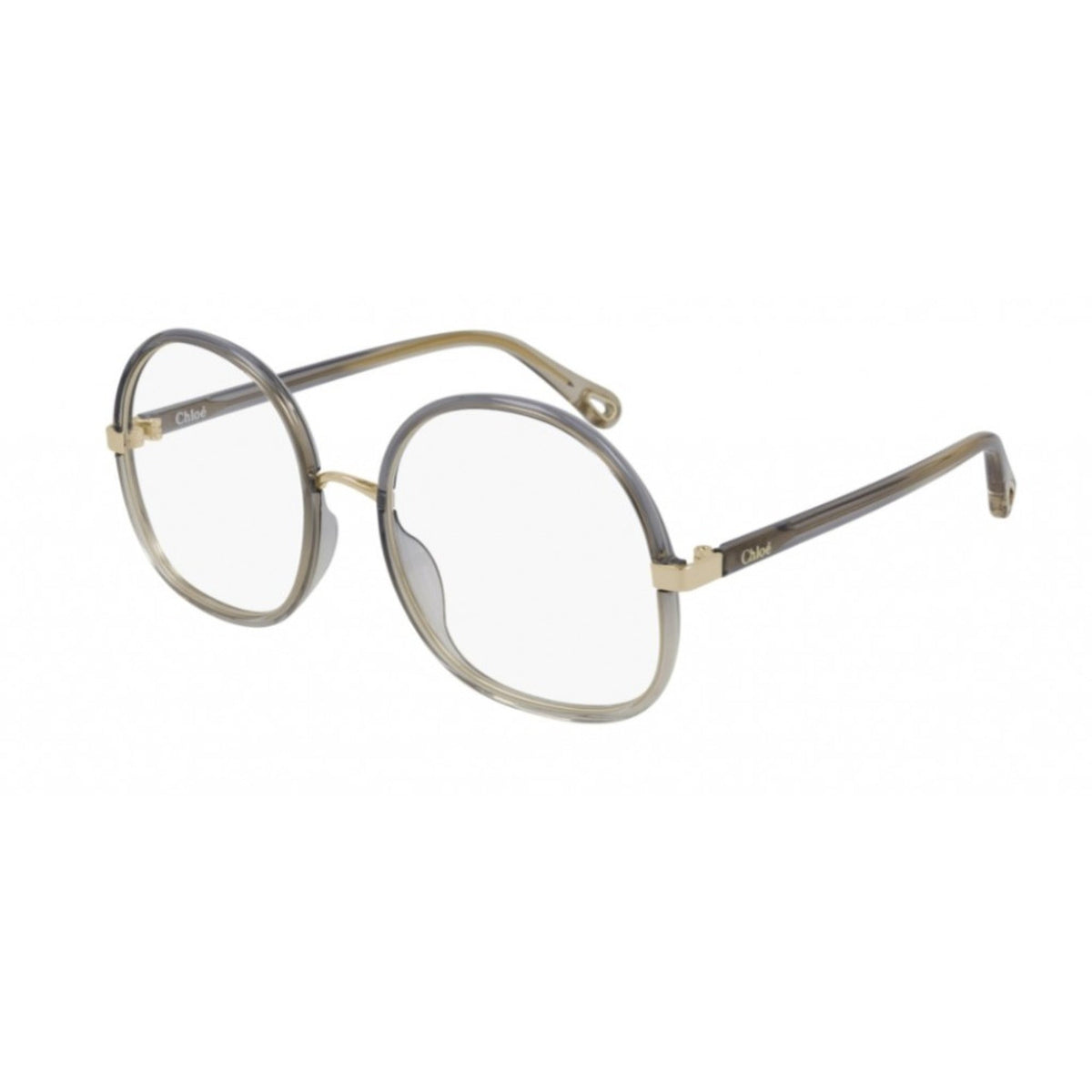 Chloé Women's Sunglasses Spring Summer 2021 Grey Transparent Demo Lens Demo Lens Beige CH0032O 003