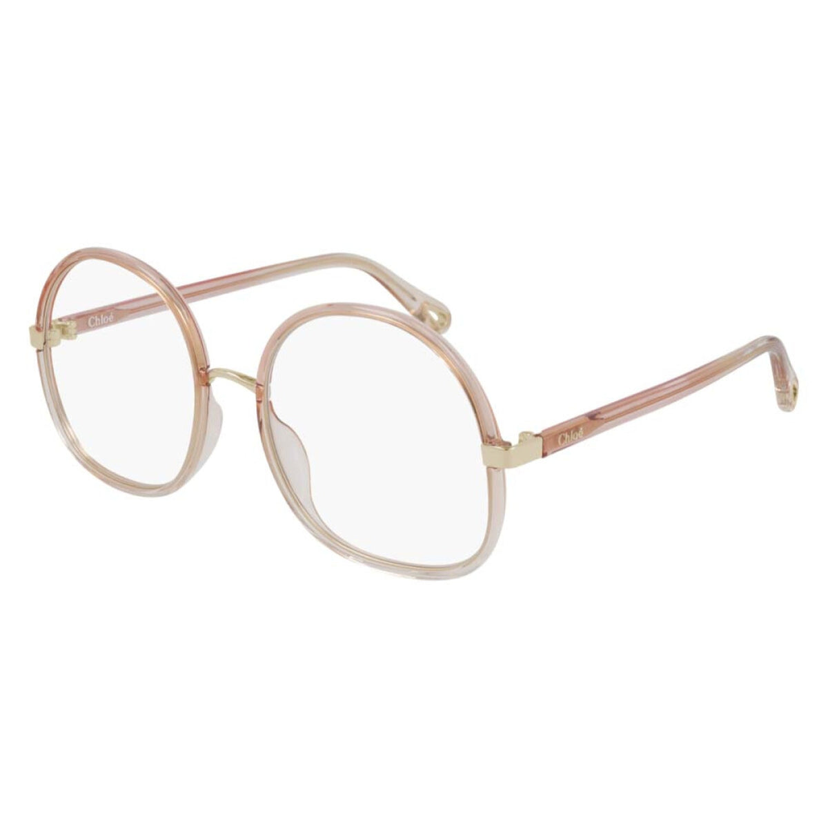 Chloé Women's Sunglasses Spring Summer 2021 Orange Transparent Demo Lens Demo Lens Beige CH0032O 004