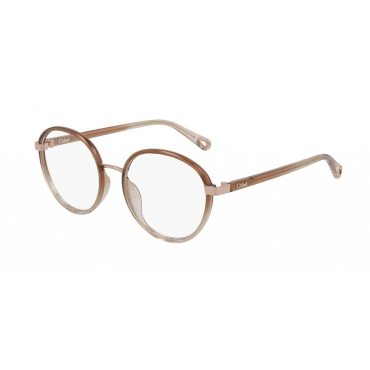 Chloé Women's Sunglasses Spring Summer 2021 Orange Transparent Demo Lens Demo Lens Nude CH0033O 001