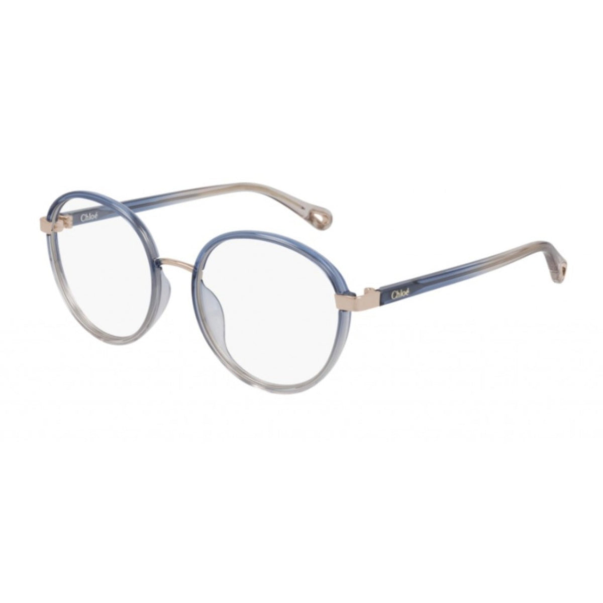 Chloé Women's Sunglasses Spring Summer 2021 Blue Transparent Demo Lens Demo Lens Nude CH0033O 004