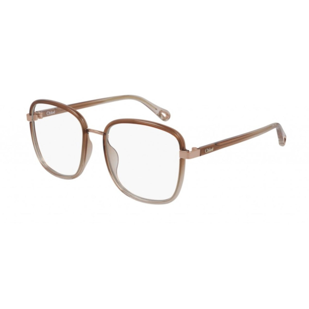 Chloé Women's Sunglasses Spring Summer 2021 Orange Transparent Demo Lens Demo Lens Nude CH0034O 001