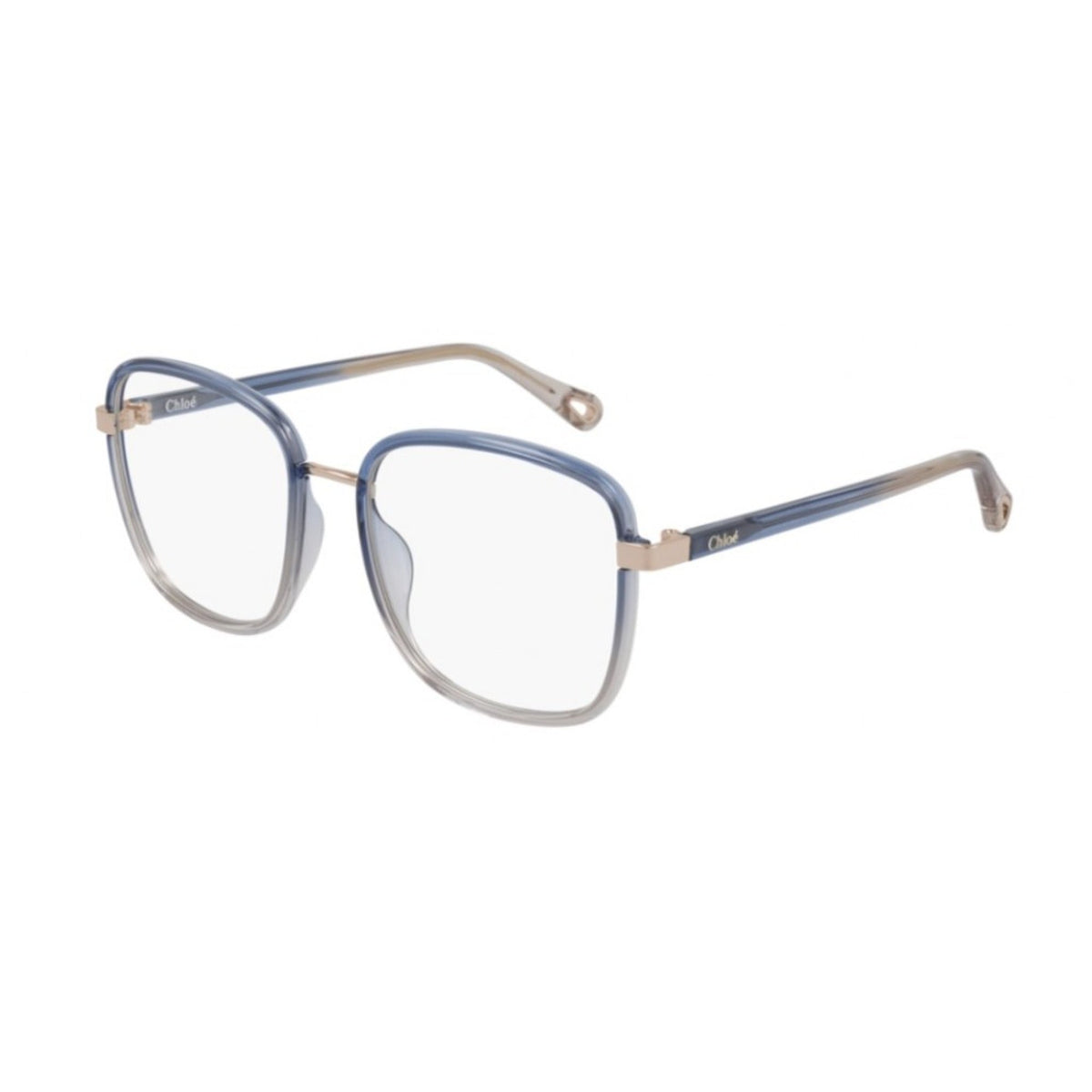 Chloé Women's Sunglasses Spring Summer 2021 Blue Transparent Demo Lens Demo Lens Nude CH0034O 002