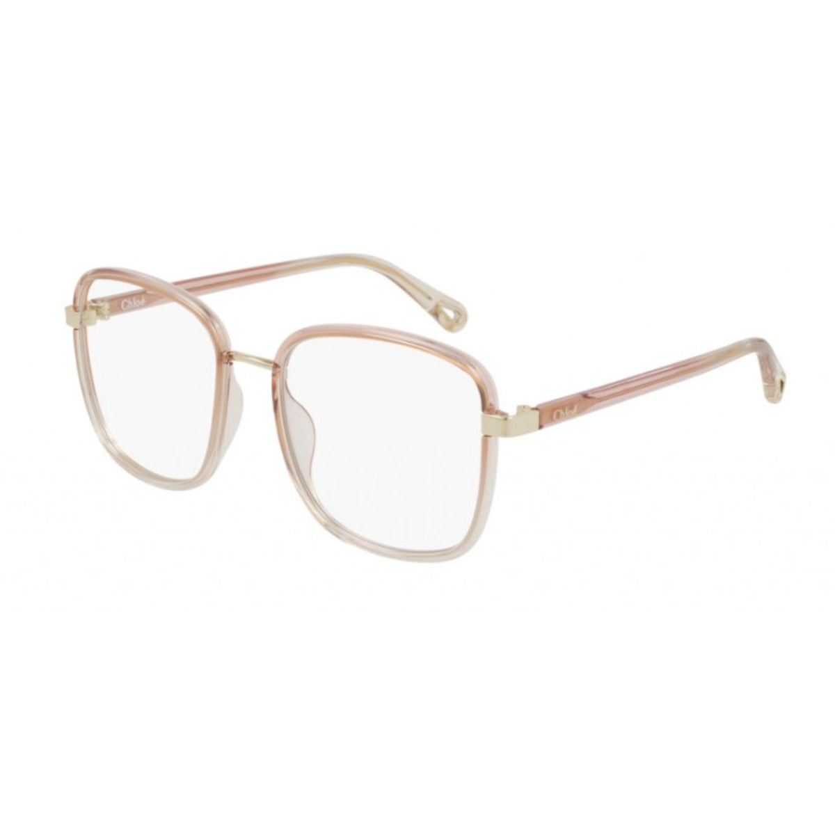 Chloé Women's Sunglasses Spring Summer 2021 Orange Transparent Demo Lens Demo Lens Beige CH0034O 004