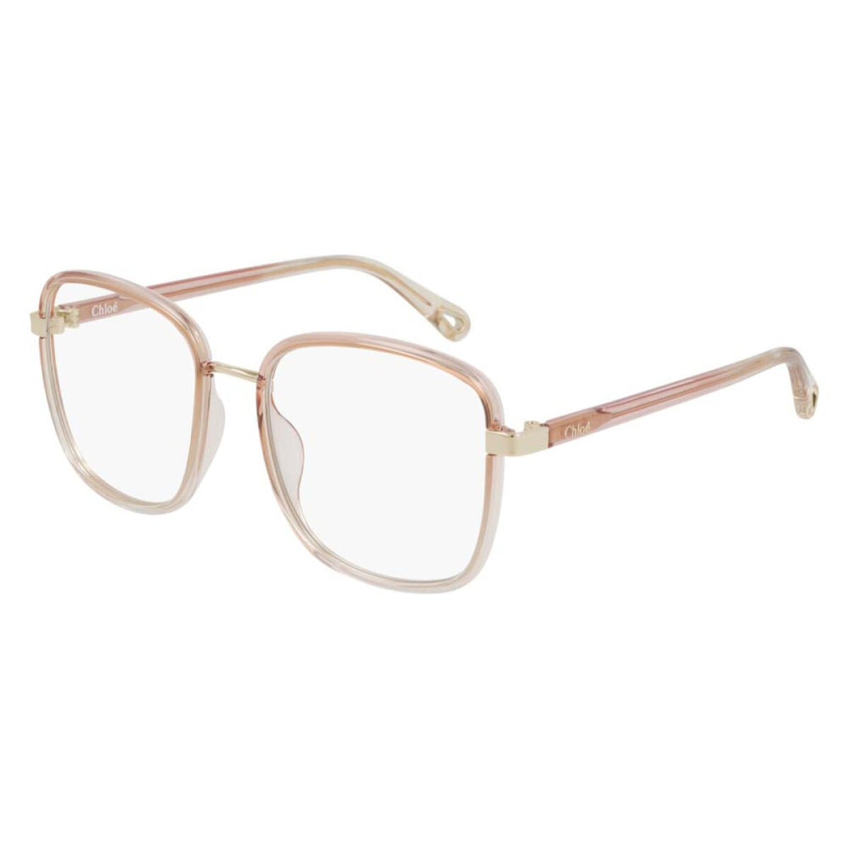 Chloé Women's Sunglasses Spring Summer 2021 Orange Transparent Demo Lens Demo Lens Beige CH0034O 008