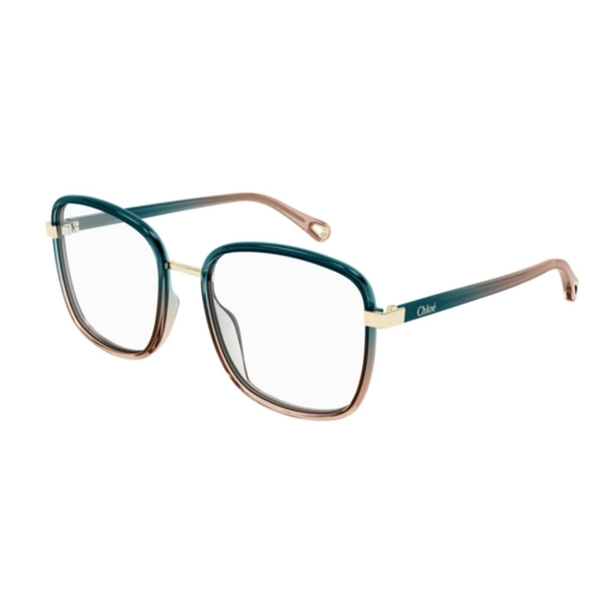 Chloé Women's Sunglasses Fall Winter 2021 Green Transparent Demo Lens Demo Lens Orange CH0034O 010