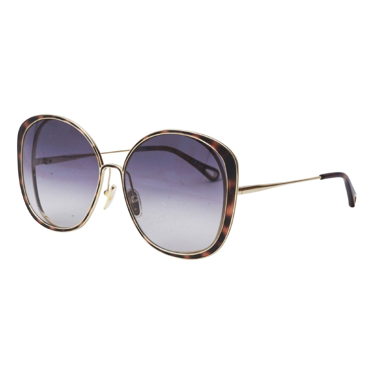Chloé Women's Sunglasses Spring Summer 2021 Gold Grey Nylon Nylon Havana CH0036S 001