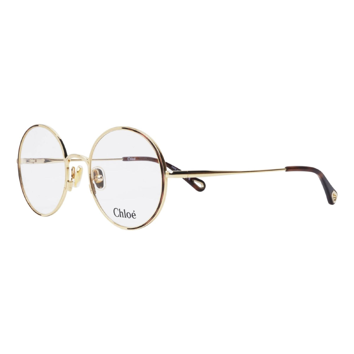 Chloé Women's Sunglasses Spring Summer 2021 Gold Transparent Demo Lens Demo Lens Havana CH0040O 001