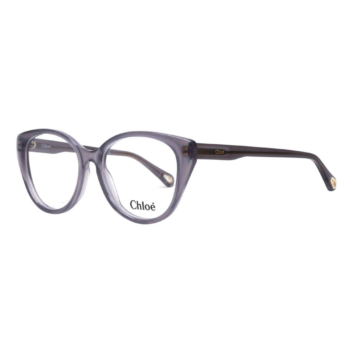 Chloé Women's Sunglasses Fall Winter 2021 Grey Transparent Demo Lens Demo Lens Shiny CH0052O 001