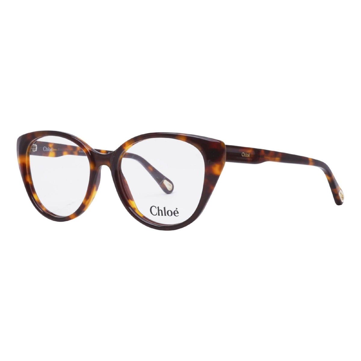 Chloé Women's Sunglasses Fall Winter 2021 Havana Transparent Demo Lens Demo Lens Shiny CH0052O 005