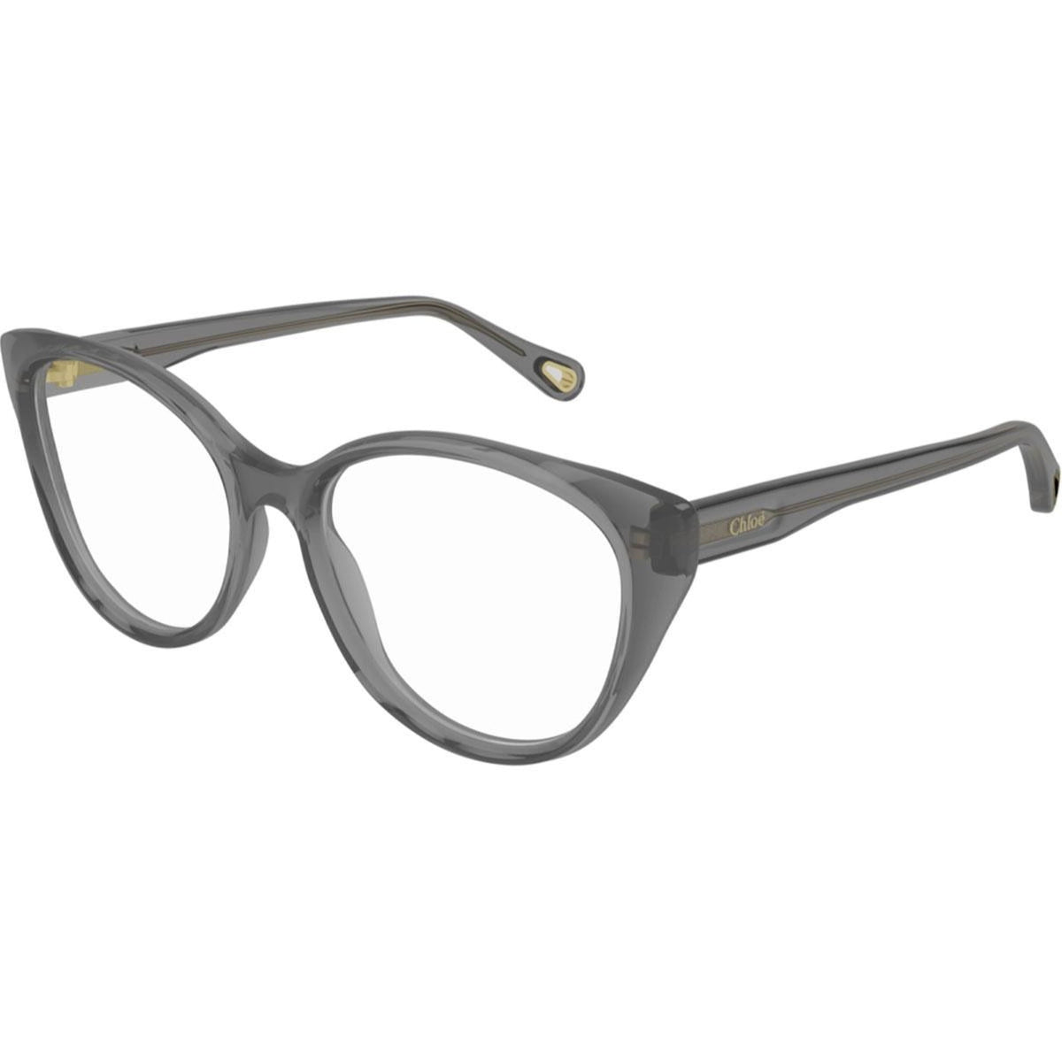 Chloé Women's Sunglasses Fall Winter 2021 Grey Transparent Demo Lens Demo Lens Shiny CH0052O 006