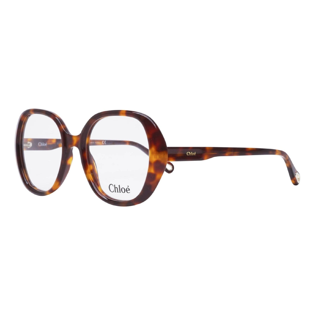Chloé Women's Sunglasses Fall Winter 2021 Havana Transparent Demo Lens Demo Lens Shiny CH0053O 005