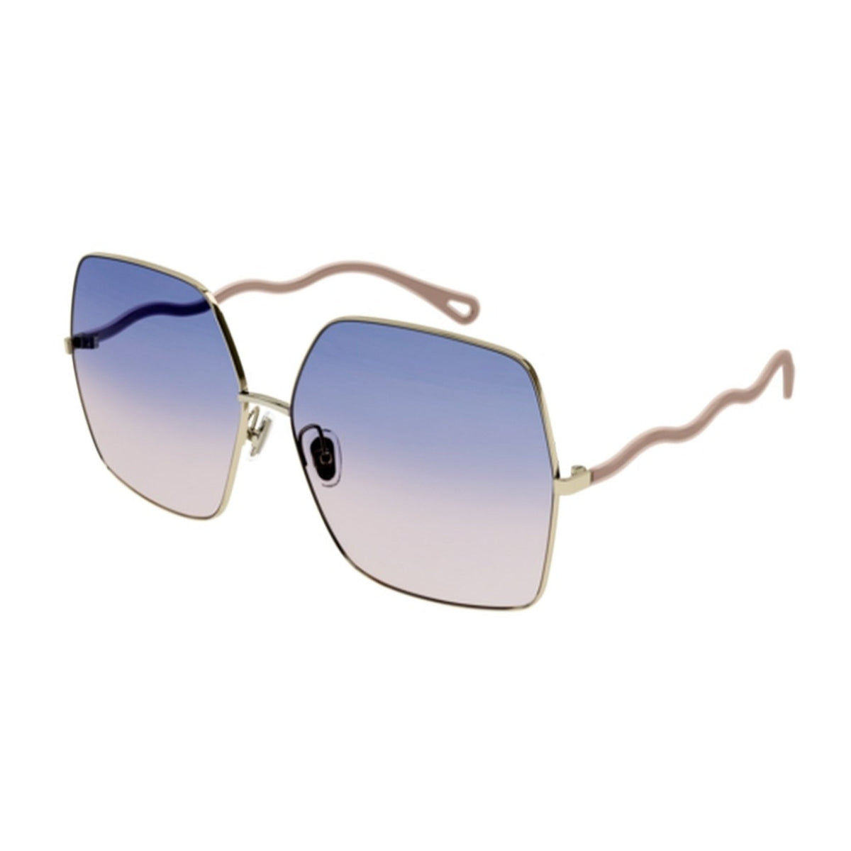 Chloé Women's Sunglasses Fall Winter 2021 Gold Violet Nylon Nylon Shiny CH0054S 004