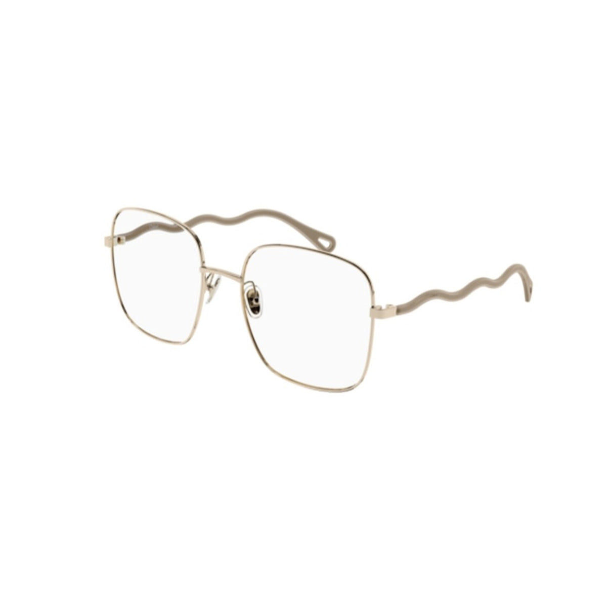 Chloé Women's Sunglasses Fall Winter 2021 Beige Transparent Demo Lens Demo Lens Shiny CH0056O 002