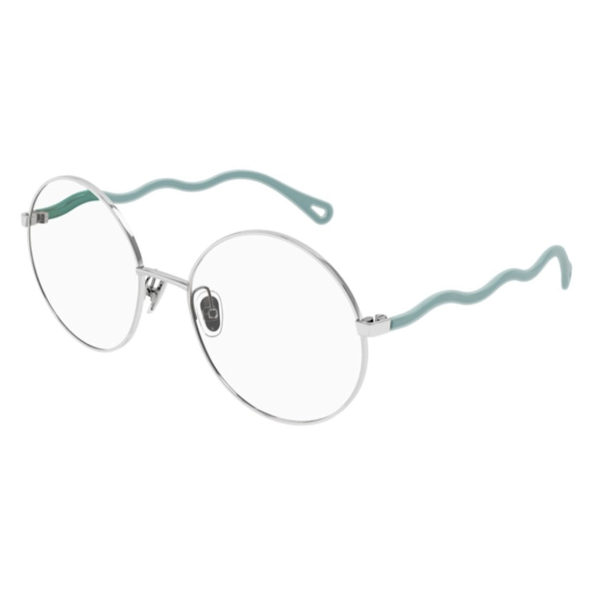 Chloé Women's Sunglasses Fall Winter 2021 Silver Transparent Demo Lens Demo Lens Shiny CH0057O 004