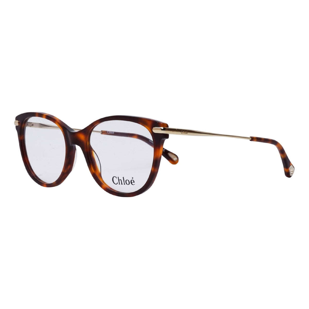 Chloé Women's Sunglasses Fall Winter 2021 Havana Transparent Demo Lens Demo Lens Shiny CH0058O 001