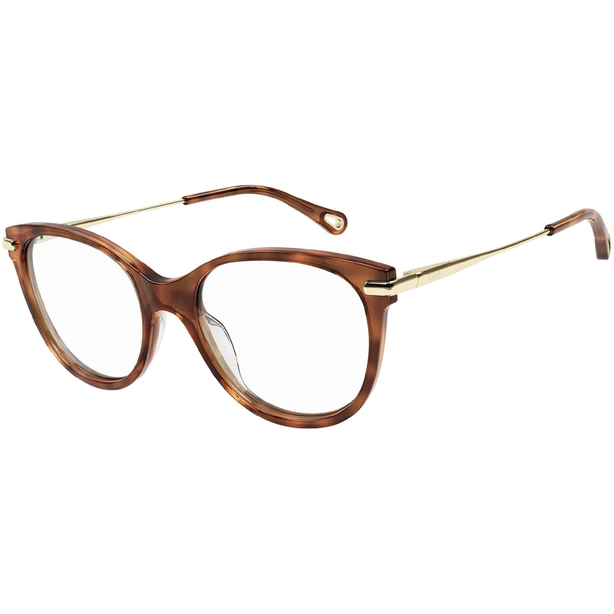 Chloé Women's Sunglasses Fall Winter 2021 Havana Transparent Demo Lens Demo Lens Shiny CH0058OA 001