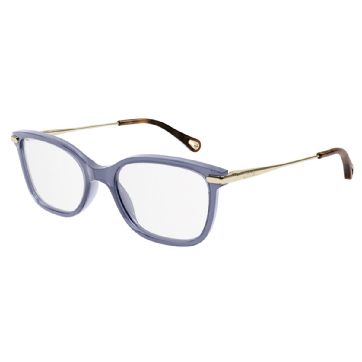 Chloé Women's Sunglasses Fall Winter 2021 Blue Transparent Demo Lens Demo Lens Shiny CH0059O 004