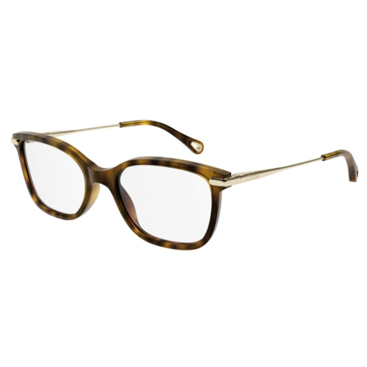 Chloé Women's Sunglasses Fall Winter 2021 Havana Transparent Demo Lens Demo Lens Shiny CH0059O 009