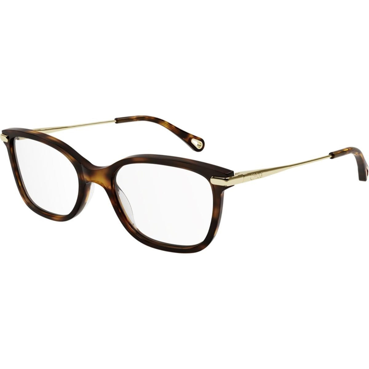 Chloé Women's Sunglasses Fall Winter 2021 Havana Transparent Demo Lens Demo Lens Shiny CH0059OA 001