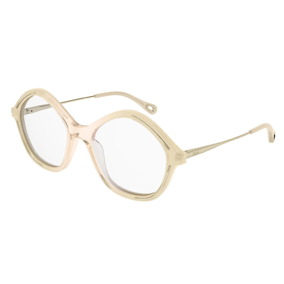Chloé Women's Sunglasses Fall Winter 2021 Yellow Transparent Demo Lens Demo Lens Pink CH0062O 001
