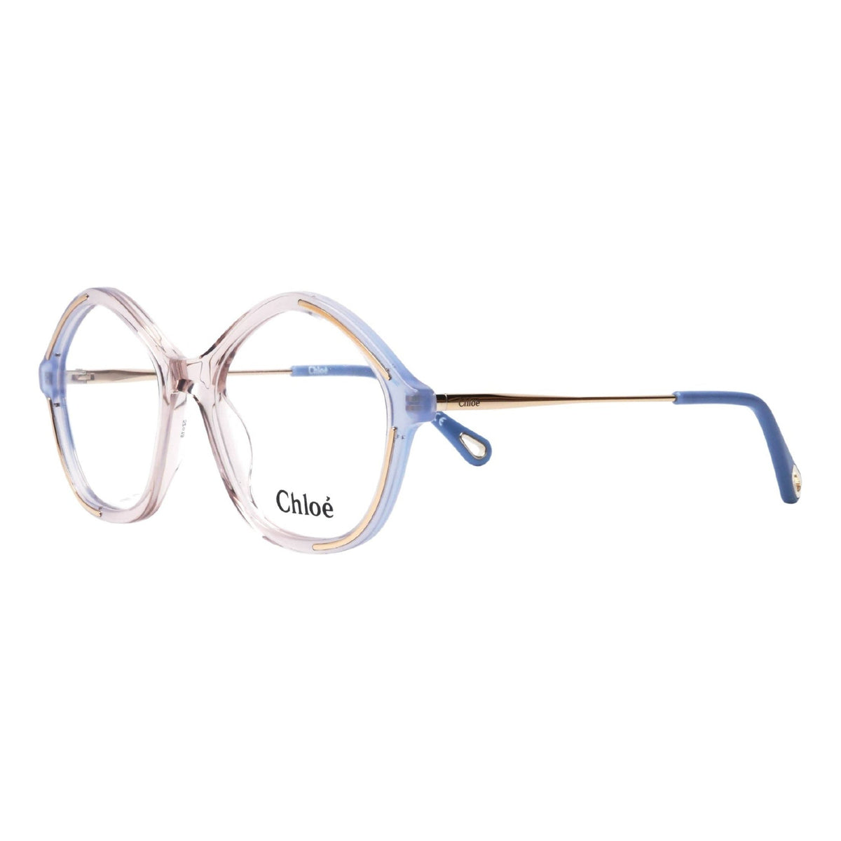 Chloé Women's Sunglasses Fall Winter 2021 Light Blue Transparent Demo Lens Demo Lens Transparent CH0062O 003