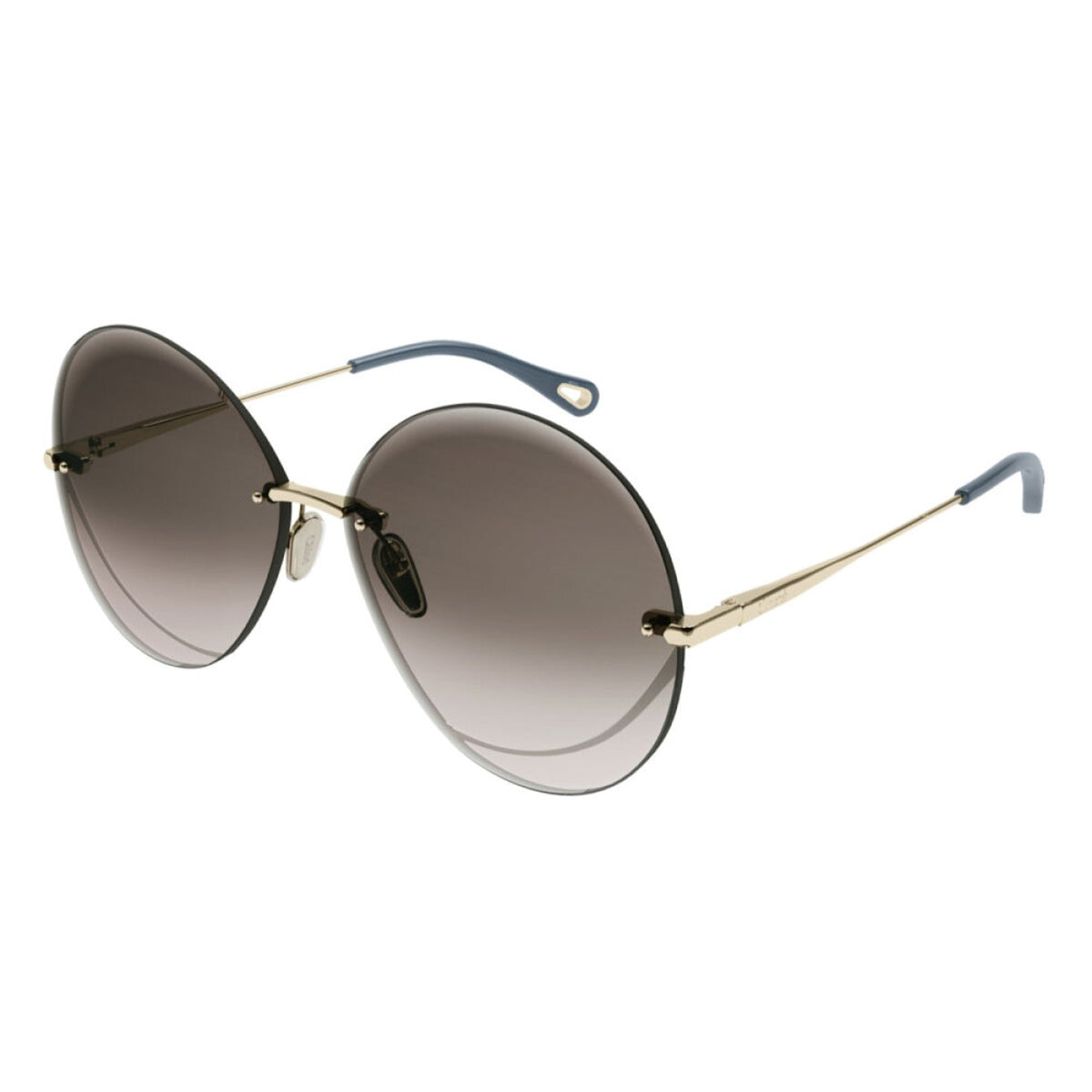 Chloé Women's Sunglasses Fall Winter 2021 Gold Brown Nylon Nylon Shiny CH0063S 002