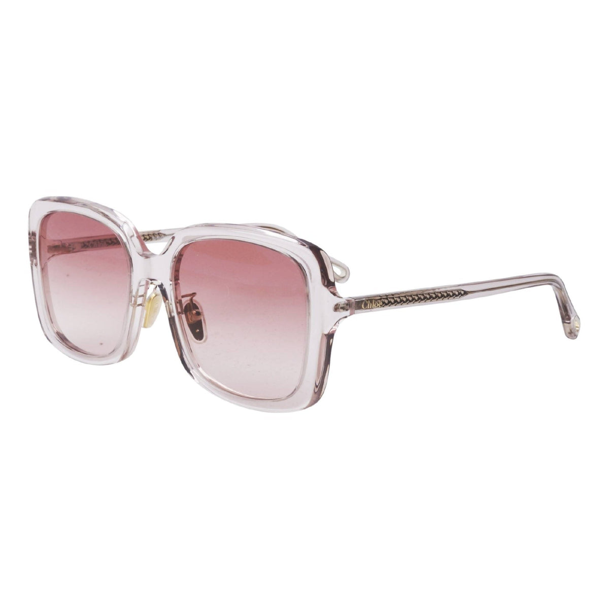 Chloé Women's Sunglasses Fall Winter 2021 Pink Orange CR 39 CR 39 Transparent CH0073SK 004