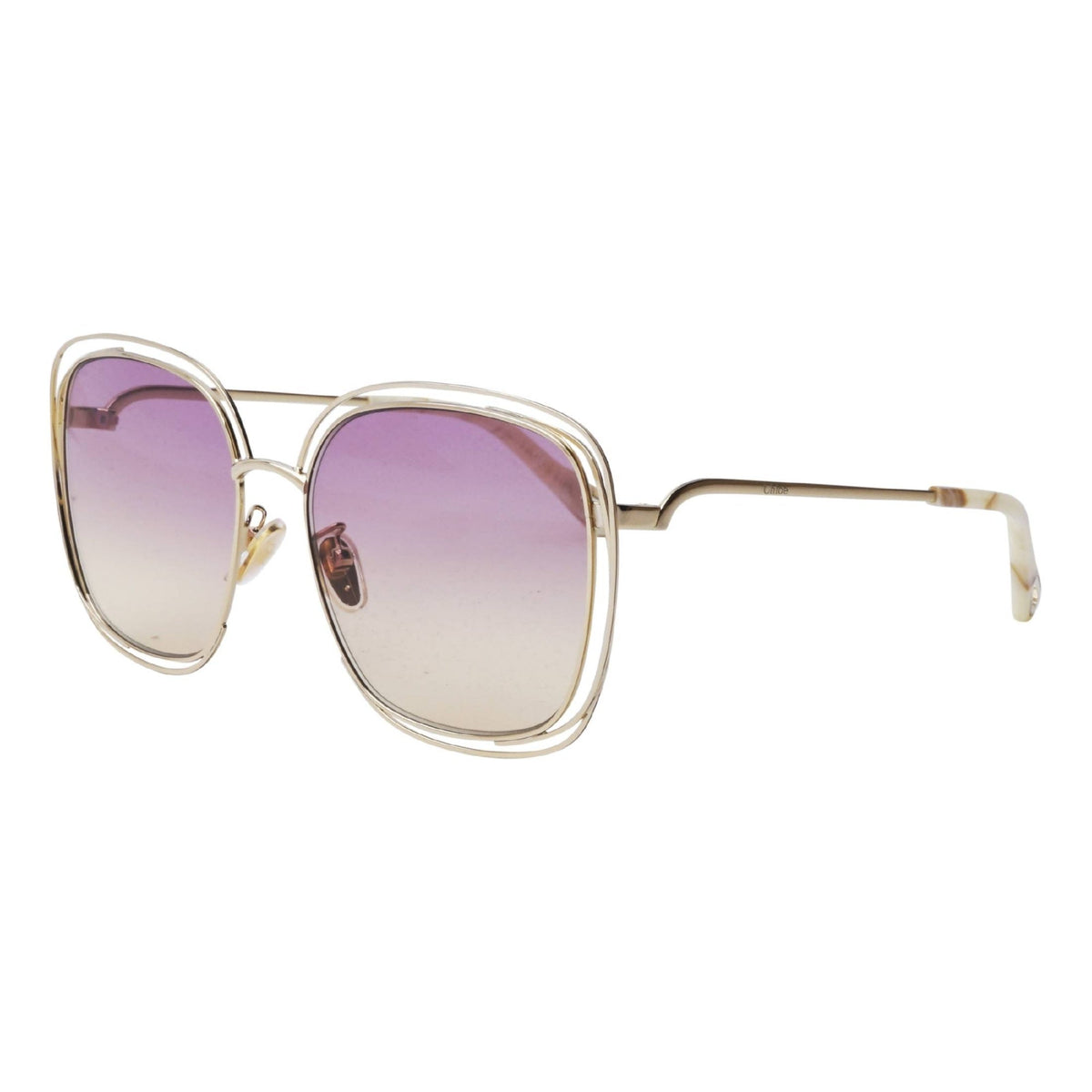Chloé Women's Sunglasses Fall Winter 2021 Gold Pink Nylon Nylon Light CH0077SK 003