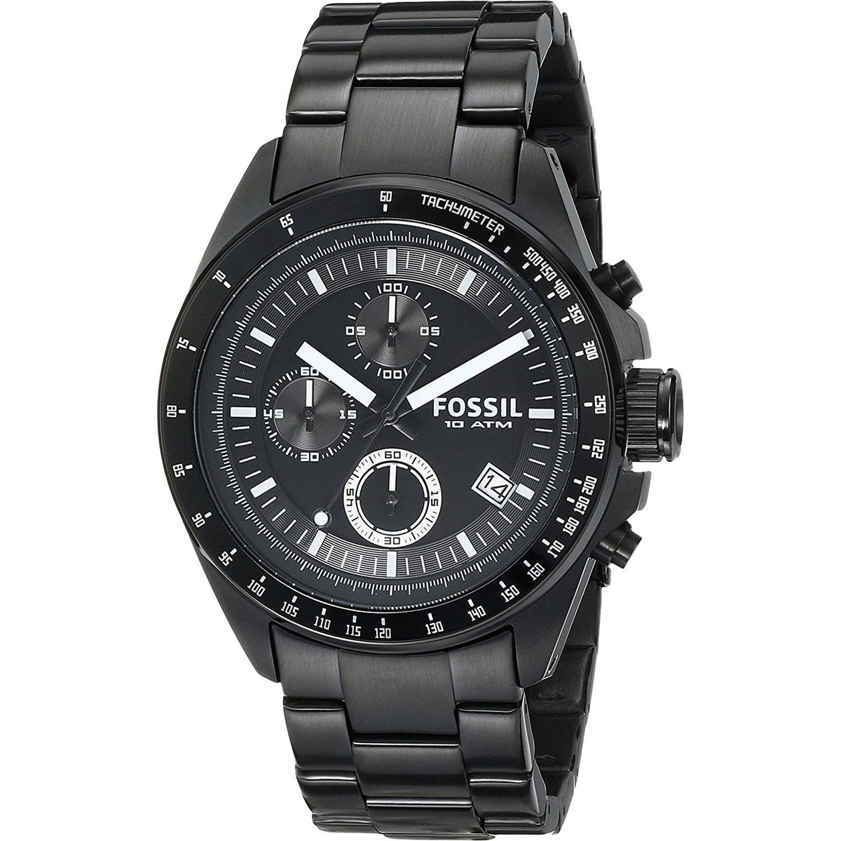 Fossil Men's CH2601 Decker Chronograph Black Stainless Steel Watch