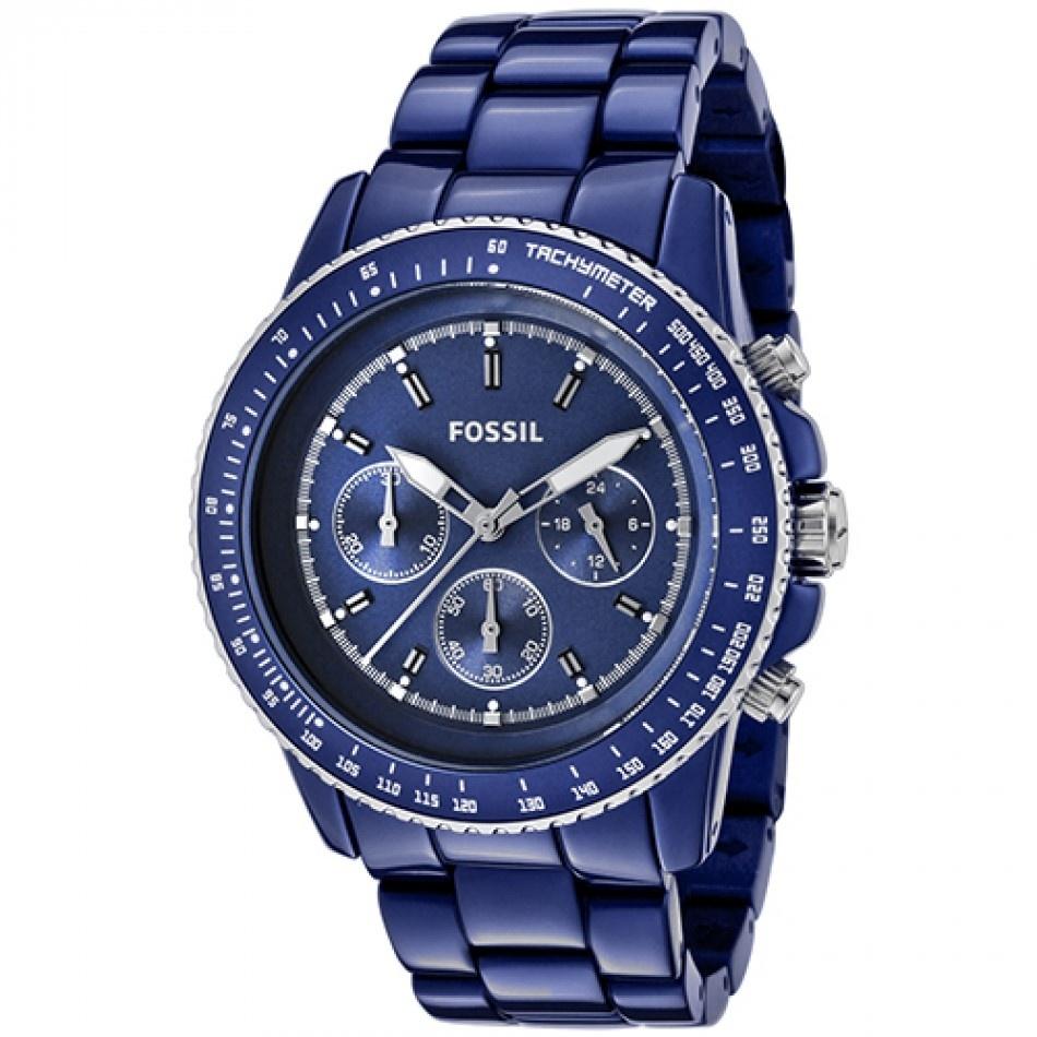Fossil Men's CH2710 Stella Chronograph Blue Stainless Steel Watch