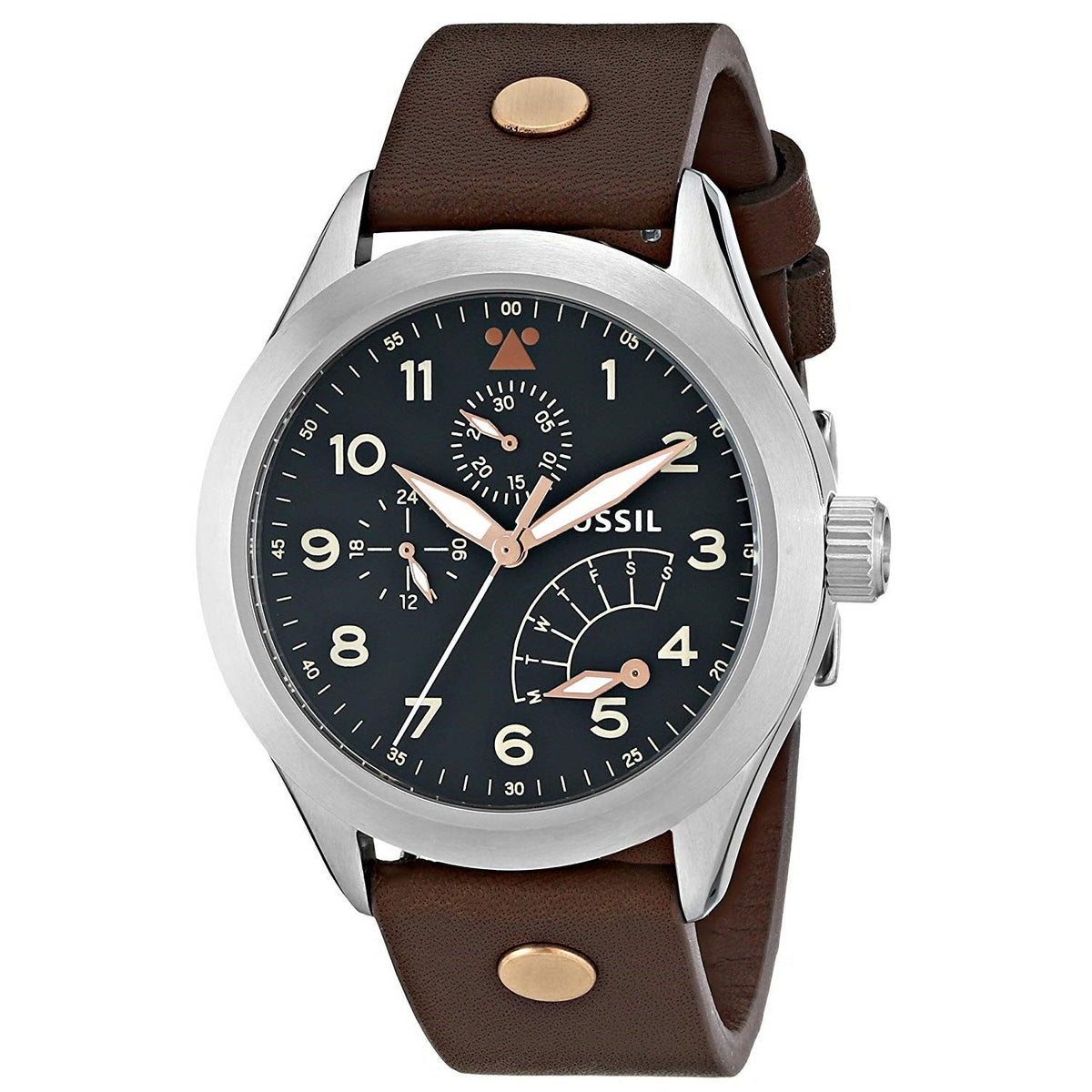 Fossil Men's CH2939 Aeroflite Multi-Function Brown Leather Watch