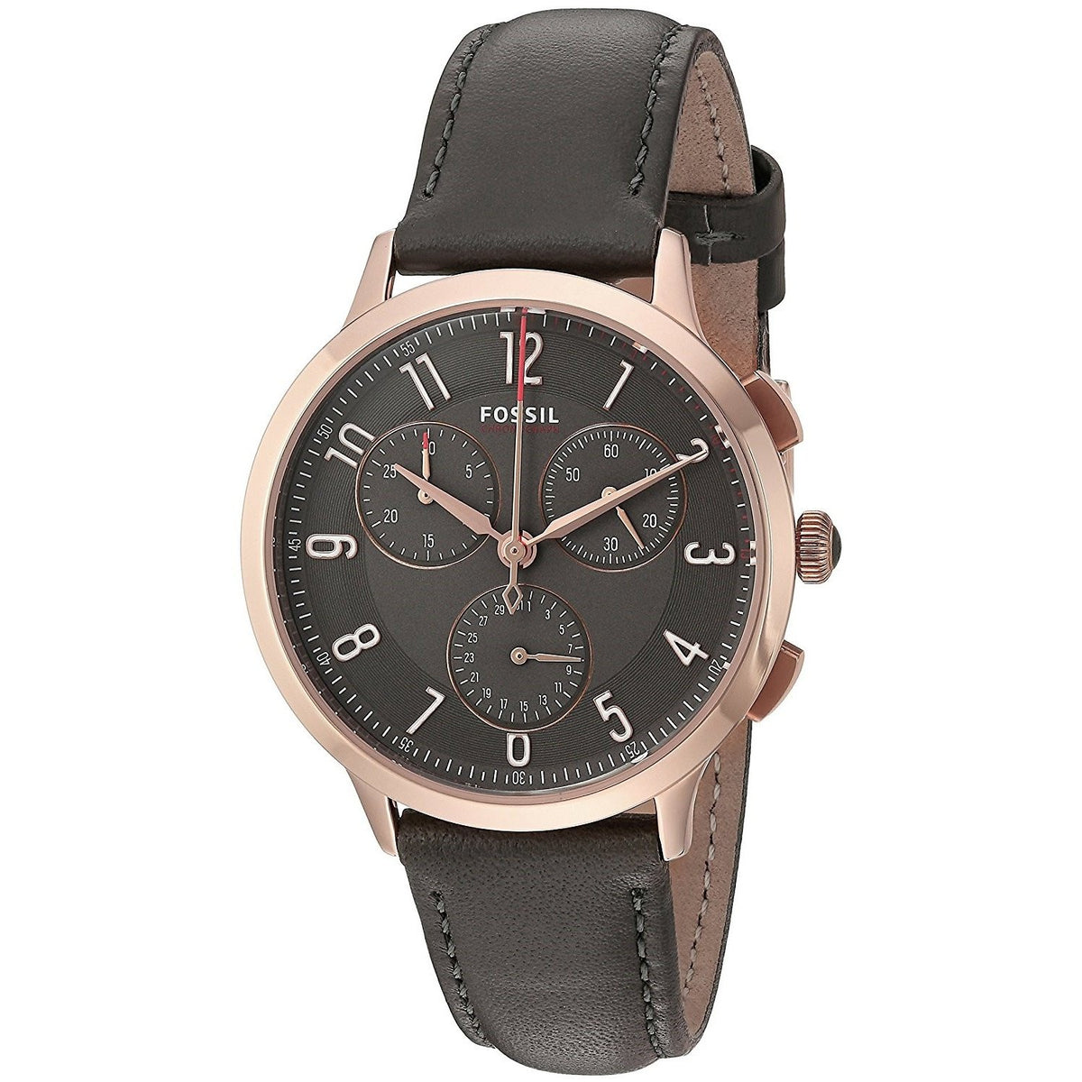Fossil Women's CH3099 Abilene Multi-Function Grey Leather Watch