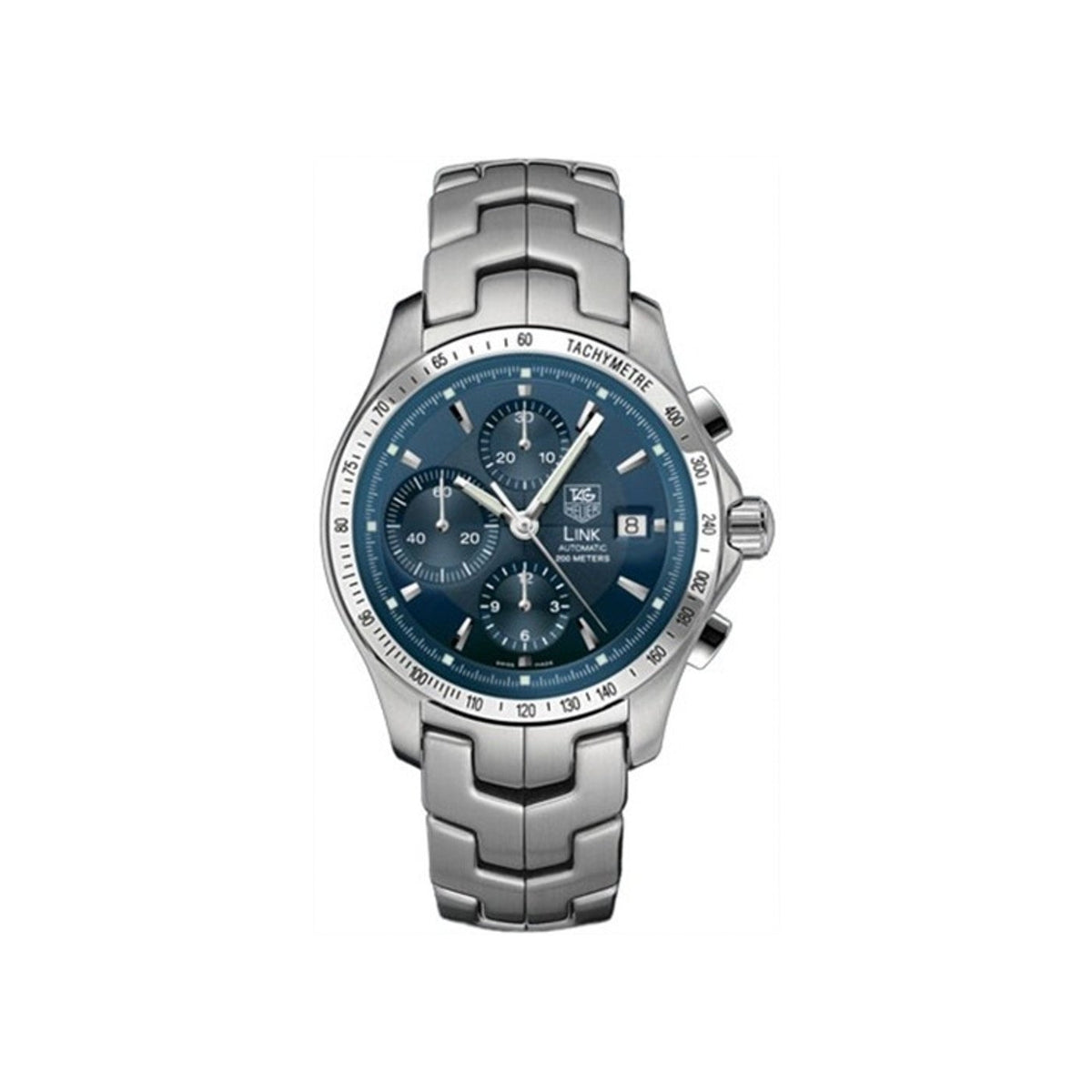 Tag Heuer Men's CJF2114.BA0594 Link Chronograph Black Leather Watch