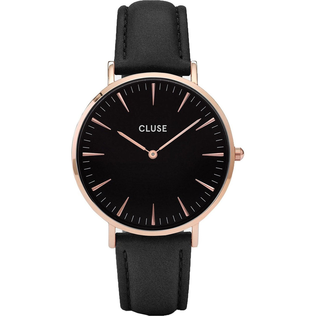 Cluse Women&#39;s CL18001 La Boheme Black Leather Watch