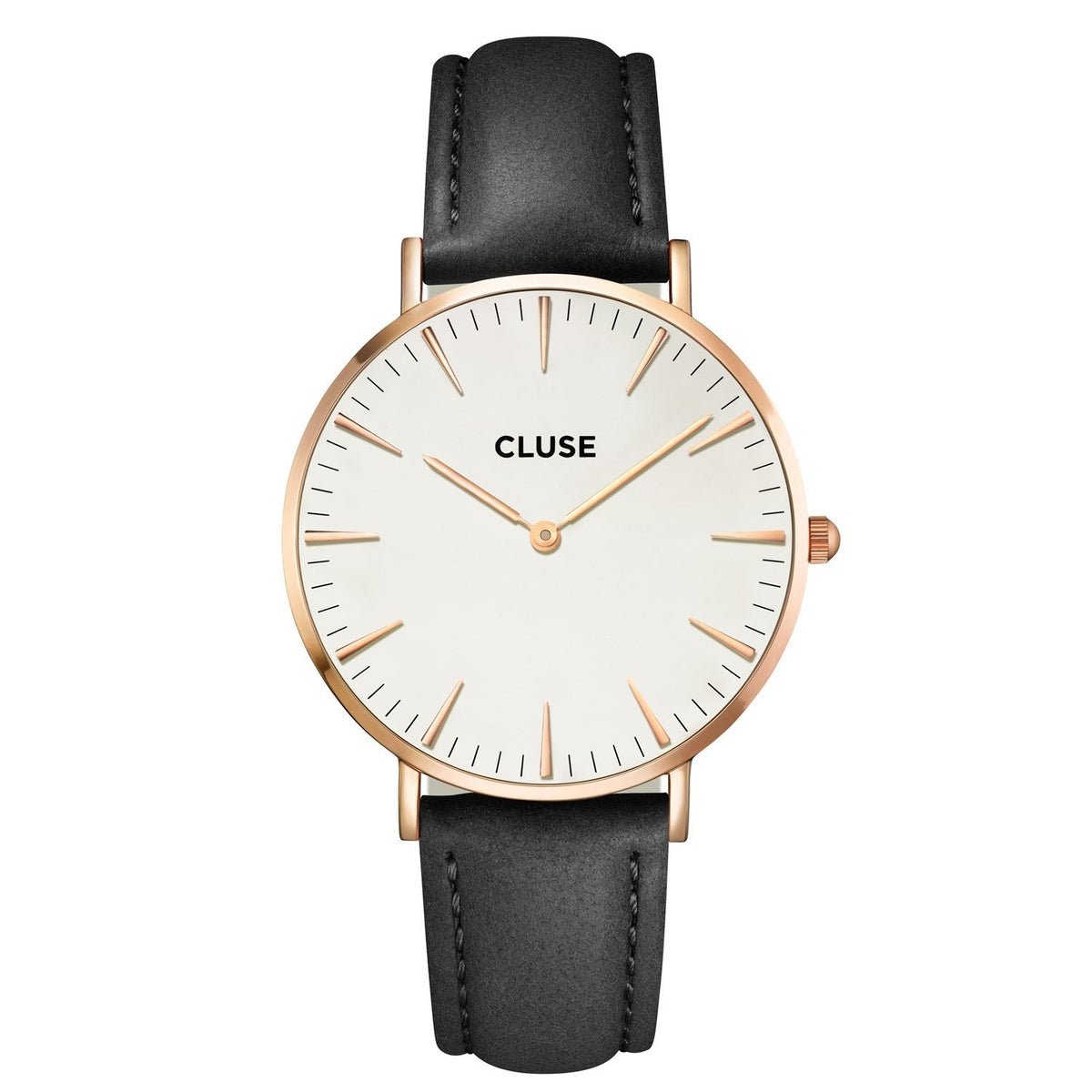 Cluse Women&#39;s CL18008 La Boheme Black Leather Watch