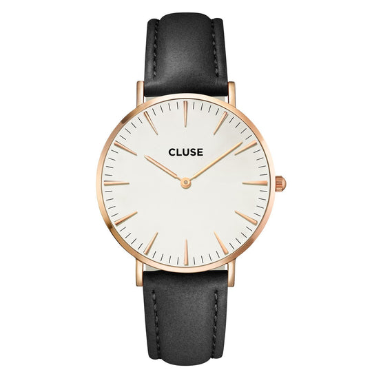 Cluse Women's CL18008 La Boheme Black Leather Watch